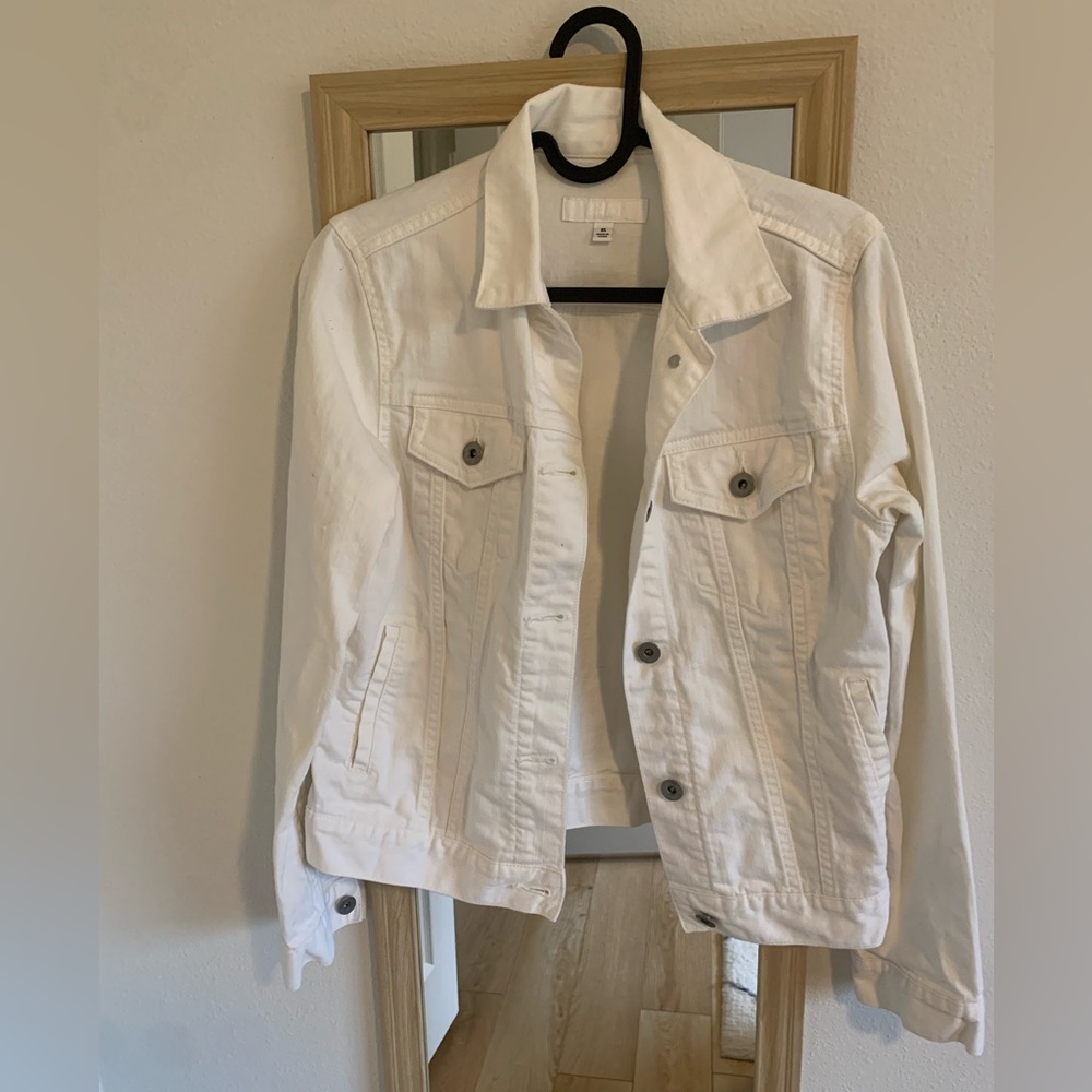 Uniqlo White Denim Jacket